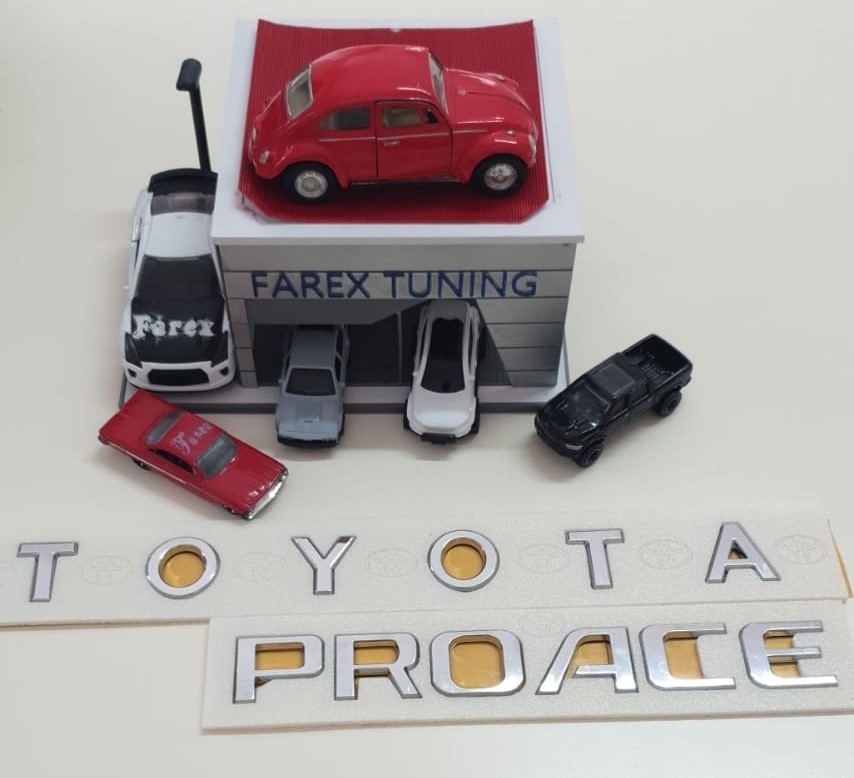 Toyota Boşluklu Büyük Boy ve Proace Krom Bagaj Yazısı